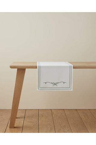English Home Ribbon Joy Runner 40x140 Cm Yeşil-beyaz Yeşil-beyaz