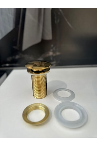Nefa Yapı Altın Lavabo Sifonu Pup-up Bas-çık Gold Sifon Diğer