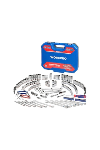 Workpro Wp202530 1/4' 3/8 1/2' Metrik/inç 164 Parça Cr-v Ağır Hizmet Lokma Ve Kombine Anahtar Takımı
