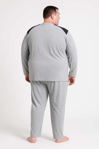 Mutlu City Erkek Yüksek Kalite İnterlok Penye Büyük Beden Pijama Takımı 18540 Açık Gri
