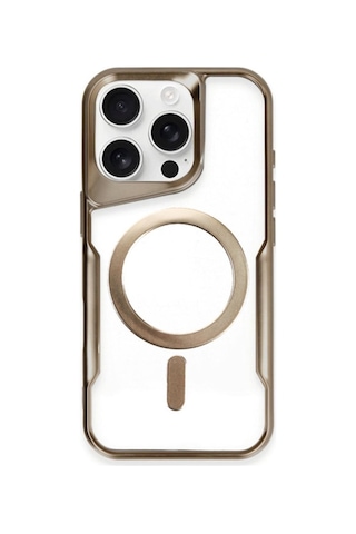 Apple İphone Uyumlu 14 Pro Max Kılıf Boyi Magsafe Silikon Kapak - Kahverengi Çok Renkli