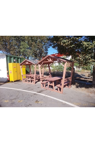 Banklı Pergola Çardak Gölgelik P43 Maun