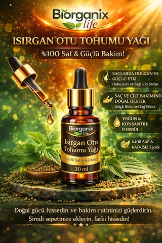Life Isırgan Otu Tohumu Yağı 20 Ml %100 Saf & Güçlü Bakım Diğer