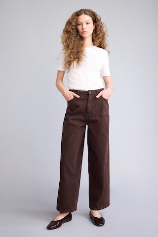 Defacto Baggy Fıt Normal Bel Gabardin Pantolon G9893ax26spbn473 Kahve-bn473