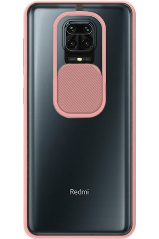 Xiaomi Redmi Note 9 Pro Kapak Lensi Açılır Kapanır Kamera Korumalı Silikon Kılıf