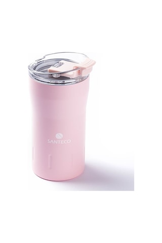 Tantitoni Pembe Çift Katmanlı Paslanmaz Çelik Termos 350 ML Pembe