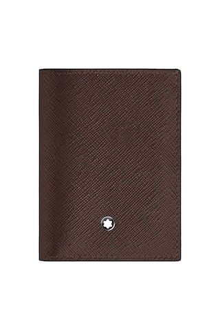 Montblanc Sartorial Deri 4 Bölmeli Mini Cüzdan 222989 Kahverengi
