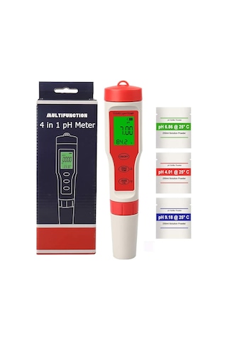 Dijital Ph Ölçer 4'Ü 1 Arada Ph Tds Ec Sıcaklık Test Cihazı