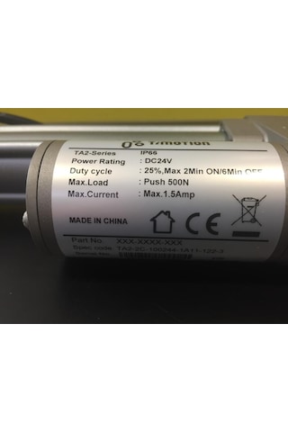 24V Dc 500N (50Kg) 100Mm Ip66 Pot'Lu  Lineer Aktüatör