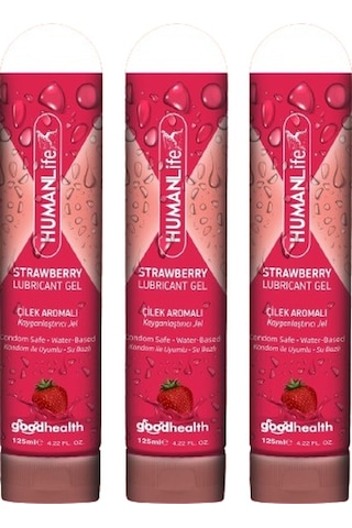 Humanlife Çilek Aromalı Kayganlaştırıcı Jel 3 x 125 ML