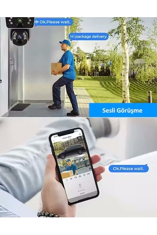 O-kam Solar3915 4g Güneş Enerjili Dual Lens 360 Görüş 128gb -siy