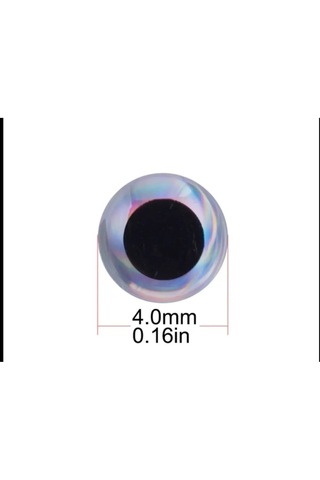 3d Göz - 4 Mm - Jig Rapala Kaşık Silikonlar Için Yapay Göz - 50 A