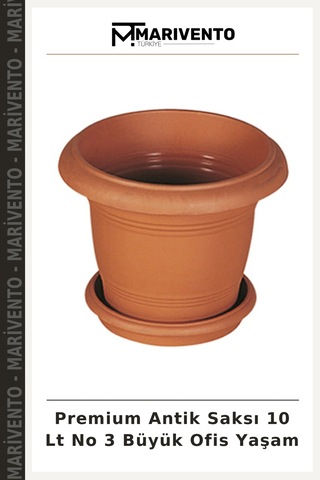 Premium Antik Saksı 10 Lt No 3 Büyük Ofis Yaşam