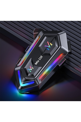 Mioji Mio 110 RGb 1000Mah Ipx6 Motosiklet Kask İçin Bluetooth Intercom Kulaklık