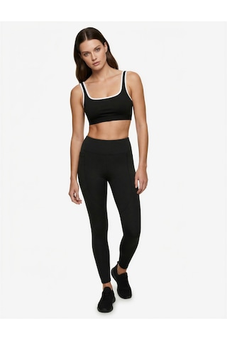 Koton Yüksek Bel Cep Detaylı Slim Fit Spor Tayt Siyah 6wak40138nk SiYAH