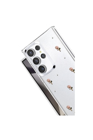 Samsung Uyumlu Galaxy S24 Ultra Uyumlu Fiyonk Desenli Kapak - Desen 6 Renkli