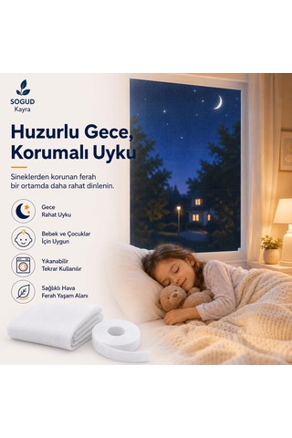 Lexroo Sogud Kayra 2 Li Set Pencere Sinekliği 130x150 Cm - Geniş Pencere İçin