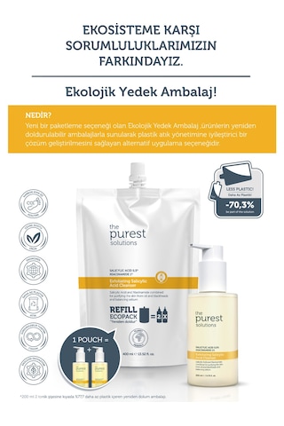 Sivilce & Siyah Nokta Karşıtı Yağlı-karma Ciltler Temizleme Jeli Ekolojik Yedek Paket 400 Ml