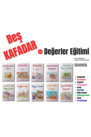 4. Ve 5. Sınıflar İçin Beş Kafadar Değerler Eğitimi Hikaye Seti