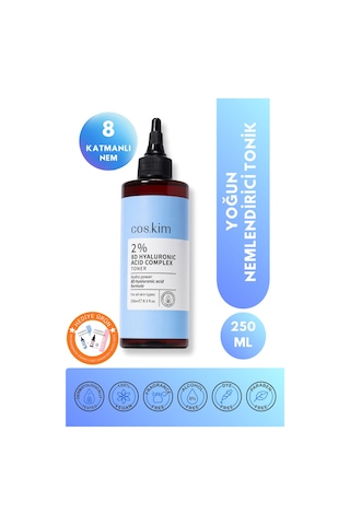 %2 8d Hyaluronik Asit Tonik 250 Ml Yoğun Nemlendirici Cilt Bariyeri Destekli Alkolsüz & Parfümsüz