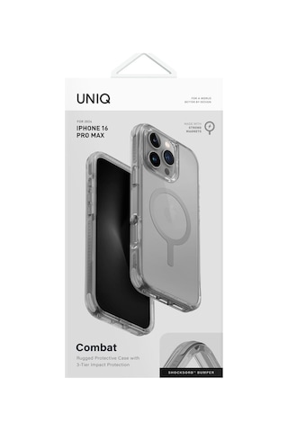 Apple Uyumlu iPhone 16 Pro Max Kılıf Combat Serisi Üç Katmanlı Magsafe Özellikli Magclick Koruyucu Kılıf Stone