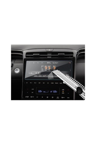 Hyundai Tucson Uyumlu 10.25 İnç Multimedya Araç Ekran Koruyucu 2021 9h Nano Kırılmaz Şeffaf
