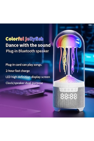 Erd Denizanası Hoparlör, Rgb Led Işıklı Süs, Taşınabilir Subwoofer