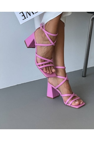 Moopimoda Kadın7cm Topuklu Sandalet - Fuşya Renk Seçenekli