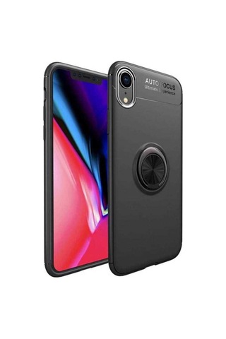 Apple Uyumlu iPhone Xr 6.1 Kılıf Zore Ravel Silikon Kapak Siyah