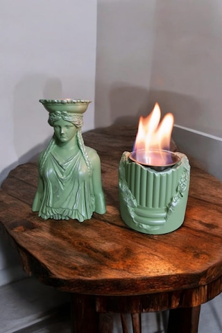 Dekoratif Karyadit Kızı Ve Ateş Çukuru Seti Hediyeli Yeşil