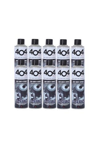 404 Sıvı Gres Zincir Yağlama Spreyi 10 x 400 ML