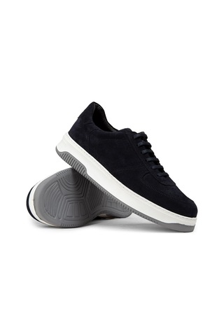 Deery Hakiki Süet Lacivert Erkek Sneaker Ayakkabı - 01965Mlcve03 Lacivert