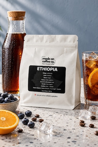 Etiyopya Lekempti Filtre Ve Espresso Kahve 200 Gr %100 Arabica Doğal - Filtre Makinesi İçin Öğütülmüş