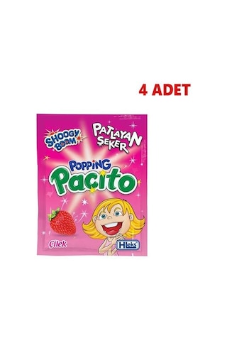 Hleks Popios Pat layan Şeker Çilekli (4 Adet)