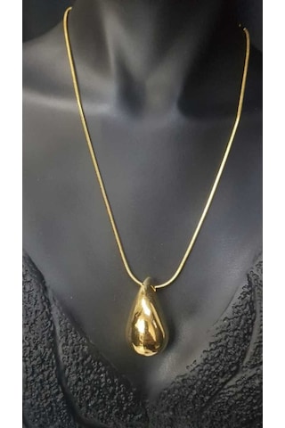Vog Xuping Model Vip Çelik Botega Göz Yaşı Damlası Gold Renk Sevgiliye,anneye,arkadaşa Kolye