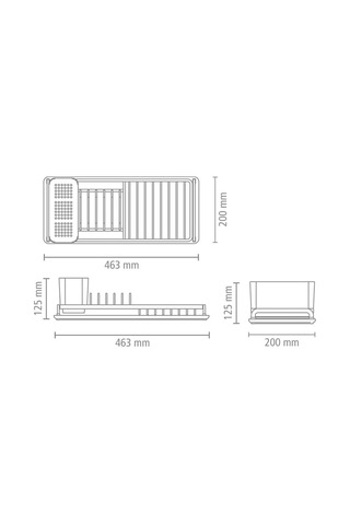 Brabantia Küçük Bulaşıklık, Koyu Gri Çok Renkli