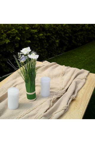 Katlanır Kamp, Piknik Ve Bahçe Masası 70x150 Cm - Ham Naturel Renk Çok Renkli