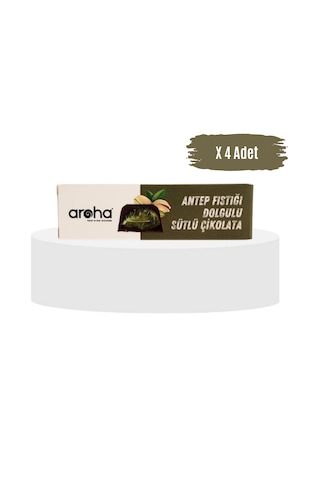 Antep Fıstığı Dolgulu Sütlü Çikolata - 38 G X 4 Adet
