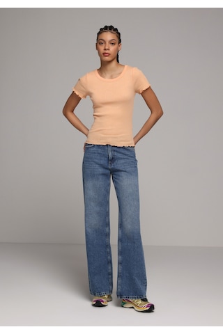 Colin's Colins Slim Fit Yuvarlak Yaka Düz Kadın Kısa Kol Tişört Cl1078306 Q1.v2 Apc Turuncu