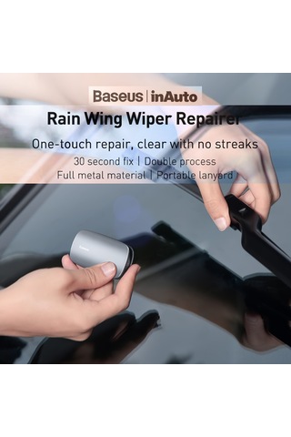 Aubyhe Baseus Otomobil Silecek Tamir Aleti, Alüminyum Alaşımlı, Çift Zımpara Şeridi, Tüm Araçlara Uyumlu, Kolay Kullanım, Dayanıklı