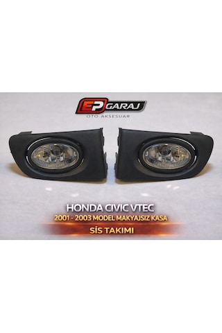 Honda Civic Vtec 2001-2003 Makyajsız Kasa Sis Far Takımı Tesisatsız