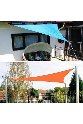 Wondernest Üçgen Açık Bahçe Güneşlik Yelken Su Geçirmez Anti-uv Gölgelik Yeşil 3x3x4.3m Yeşil