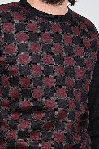 Pelikan Erkek Desenli Bisiklet Yaka Kazak 1577328 Bordo Bordo