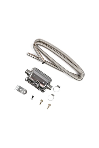 Suofeng Oto Park Heater Inox Boru Spiral Yivli Dalga Ekzos Boru 60cm + Clamp + Müfettiş, Dayanıklı Malzeme İle Konforlu Kullanım