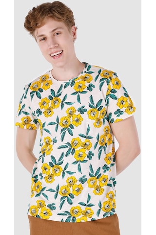 Colin's Colins Regular Fit Bisiklet Yaka Baskılı Beyaz Erkek Kısa Kol Tişört 001