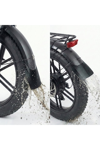 Heugers Rks Skyjet Uyumlu 20x4.0 Elektrikli Bisiklet Çamurluk Tozluğu - Ön Ve Arka Fat Bike Ek Korum Siyah Heugers Rks Skyjet Uyumlu 20x4.0 Elektrikli Bisiklet Çamurluk Tozluğu - Ön Ve Arka Fat Bike Ek Korum Siyah