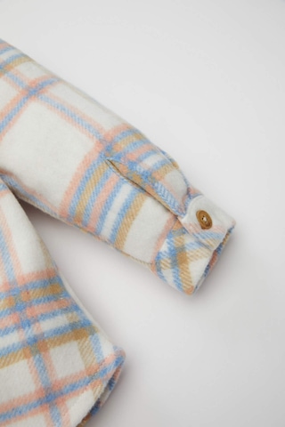 DeFacto Kız Bebek Ekose Desenli Flanel Uzun Kollu Gömlek D3044A524WNBE216 Mavi