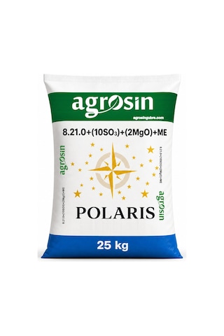 Agrosin Polaris 8.21.0+(2MgO)+(10SO3)+ME Organomineral Granül Gübre 25 kg