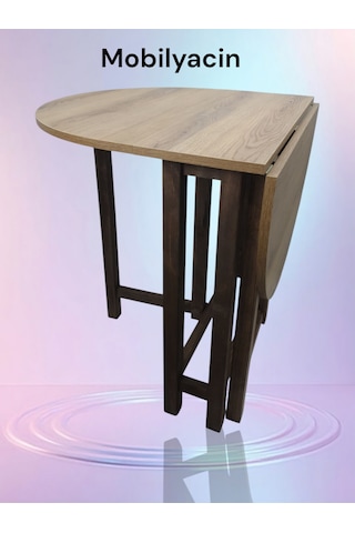 Katlanır Kanatlı Masa Yemek Masası Çalışma Masası Mutfak Masa... Açık Ceviz