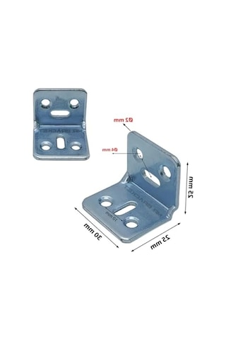 10 Adet L Demir Gönye Köşebent, 30x25x25mm -